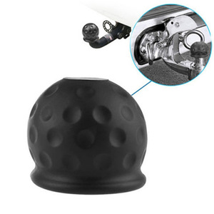 Black Rubber <b>Trailer</b> Ball Cap <b>Cover</b> 50mm Universal Protector For <b>Trailer</b> Accessories - Product Image 2