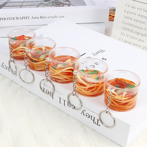 Llavero con diseño de comida simulada: mini ramen, juguete creativo para mochila, adorno con sabor a sopa de fideos. - Product Image 4