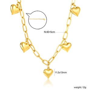 Collar de Moda con Colgante de Nudo de Corazón, Chapado en Oro de 18K PVD, Cadena de Eslabones que No se Desvanece, Joyería de Acero Inoxidable para Mujer - Product Image 3