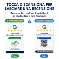 Cartes NFC italiennes pour avis Google, carte NFC pour avis Google avec code QR dynamique, panneau pour avis Google