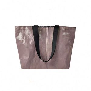 Sacs fourre-tout en PP tissé recyclé personnalisés en gros, couleur unie, résistants à l'eau, robustes, avec logo personnalisable - Product Image 2