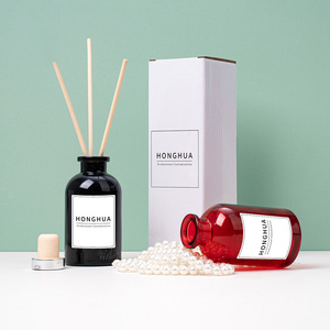 Bán Buôn Rỗng Đỏ Đen Vòng <span class=keywords><strong>Reed</strong></span> Khuếch Tán Chai 100Ml Hương Thơm Với Nút Chai - Product Image 4