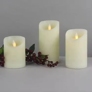 Set più popolare di 5 pezzi vera cera pilastro LED candele tremolanti senza fiamma a batteria decorazione per la casa con telecomando - Product Image 3