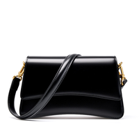 Sac à bandoulière en cuir véritable pour femme, sacoche imperméable avec fermeture éclair et sangle unique pour le quotidien et les voyages
