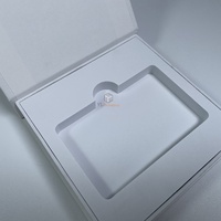 Caja de regalo de embalaje de cartón de tarjeta de crédito con cierre magnético blanco personalizado