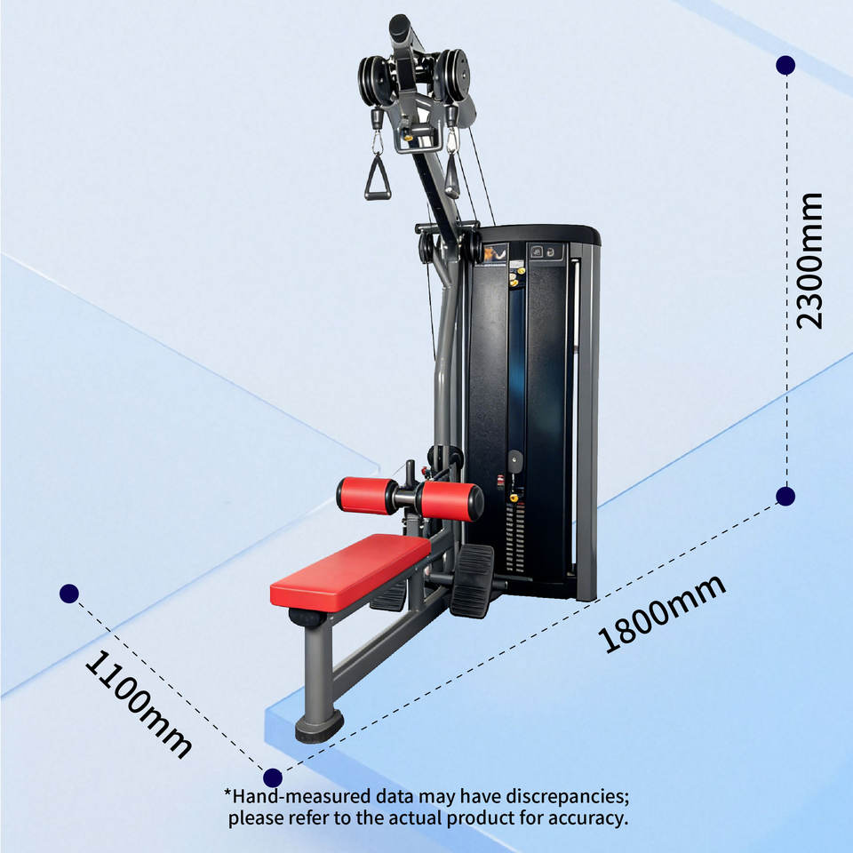 Send Back Machine High Low Pulley Lat Pulldown Machine Commercial Gym Back Muscle Target ...