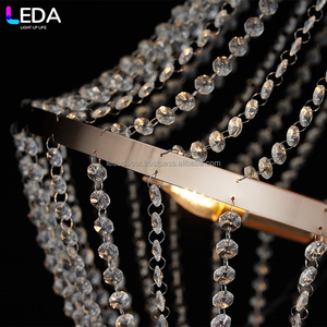 LEDA Nouveau Design Lampe suspendue à LED Lustre de mariage en perles de cristal électrolytiques pour les décorations de plafond - Product Image 4