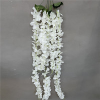 Guirlande de glycines artificielles en soie, 1 m,, Arrangement Floral, à suspendre, pour plafond de mariage