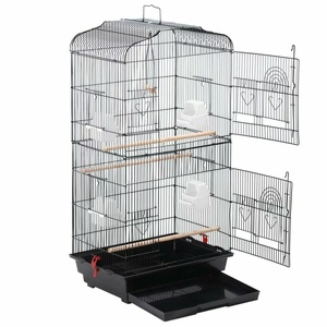 Papağanlar için en iyi kafes Lovebird Cockatiel Parakeets 59.8 inç kafes ile oynamak üst ve standı Metal kuş kafesi
