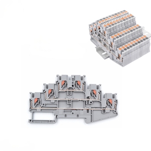 Connecteur de fil électrique à ressort pour rail DIN, à trois couches, stratifié, PT2.53L, bloc de bornes industriel - Product Image 1