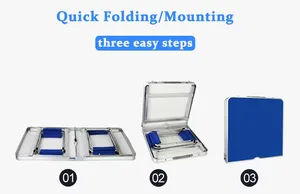 8ft ngoài trời gấp bàn ghế lắp ráp nhanh 180cm nhựa thổi đúc cho khách sạn Vườn bên ăn uống bên ngoài trời sử dụng - Product Image 3