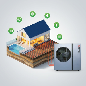Pompe à chaleur trois-en-un de 8,2 kW pour le chauffage, le refroidissement et l'eau chaude sanitaire, économe en énergie pour les petites familles toute l'année - Product Image 2