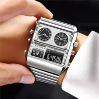 Montre numérique LED pour homme Lige Foxbox FB0011, montres de sport pour homme, Relogio Masculino, Relojes, acier inoxydable, étanche, montres-bracelets