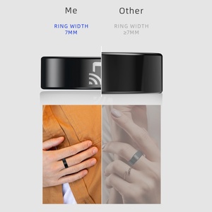 Bague connectée pour hommes et femmes, suivi de santé et de forme physique, NFC, étanche IP68, fréquence cardiaque, sommeil, contrôle à distance, application iOS Android OEM, largeur 7mm N - Product Image 2