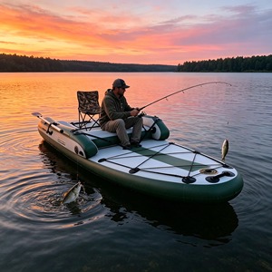 Tabla de SUP Inflable con Asiento y Respaldo, Plataforma Flotante Acuática para Perros y Adultos - Product Image 2