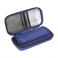 SANJIN 2026 Nouvelle sacoche isotherme portable noire étanche pour insuline avec fermeture éclair et compartiment pour glace EVA pour médicaments