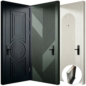 Puerta Corredera Interior de Madera Sólida Insonorizada Moderna, Puerta de Dormitorio Pintada a Medida para Hotel y Apartamento de Gran Altura - Product Image 1