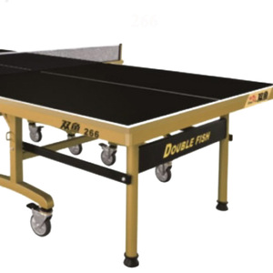 Table de tennis de table Double Fish, surface noire de 25 mm d'épaisseur, pliable, mobile, pour entraînement professionnel en intérieur - Product Image 2