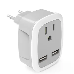 Portable travel plug adapter US to UK 2USB Electrical Plugs Socket Charger Universal world travel adapter fast charger