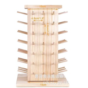 Organizador de Hilo de Coser Giratorio de Escritorio de 7 Niveles, Soporte para Bobinas de Madera de 38.6x18x16cm - Product Image 5