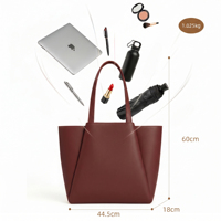 RZCK Minimalistische Vegane Einfarbige Terra Schultertasche Klein/Mittel/Groß 13-15 Zoll Große Kapazität Mehrere Fächer Pendler-Stil