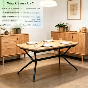 Mesa de Comedor OKAY Furniture de Lujo para 6 Personas, Antivibración, con Superficie de MDF, Expandible, para Restaurante, Venta al Por Mayor - Product Image 1