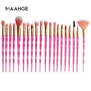 MAANGE — ensemble de pinceaux de maquillage, Logo personnalisé, bleu, rouge, violet, paillettes, strass, étiquette privée, vente en gros, 20 pièces - Product Image 3