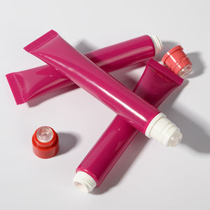 Tubo de bálsamo labial vacío Fabricante Tubo de brillo de labios de 8-30ml con aplicador circular de silicona Contenedor de tubo para apretar bálsamo labial - Product Image 1