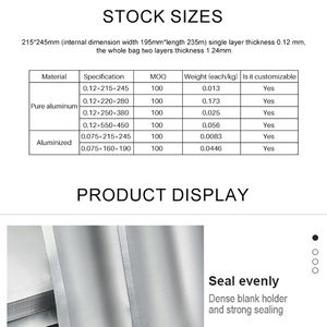 3.6Mil ESD בתמיסת סיכוך Zip מנעול תיק אנטי סטטי פאוץ עבור אלקטרוניקה אריזה רדיד אלומיניום מחסום לחות HDD תיק - Product Image 6