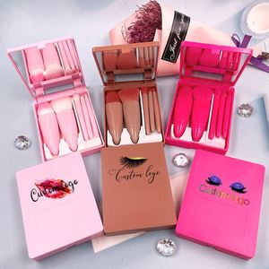 ชุดแปรงแต่งหน้าขนาดเล็ก 5 ชิ้น สีชมพูน่ารัก พร้อมกระจกพกพา ขนแปรงนุ่ม ใช้ได้กับรองพื้นและแป้ง - Product Image 6