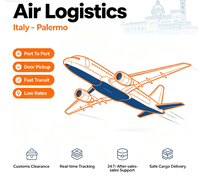 Transitaire aérien Palermo Italie, enlèvement à domicile, expédition aérienne, suivi en temps réel, vols stables et livraison de marchandises sécurisée