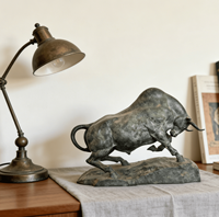 Escultura de Toro de Bronce de Alta Calidad, Figuras de Animales de Bronce Personalizadas para Decoración del Hogar