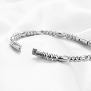 Bamboo Joint Titanium Steel <b>Bracelet</b> 5Mm Stainless Steel 18K Gold Plated Simple Unisex Fashion Cuff Jewelry - Product Image 3