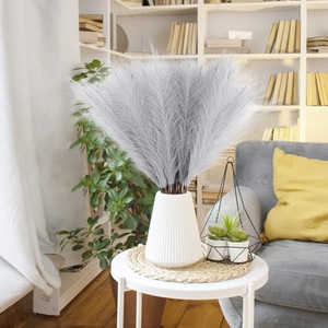 55cm 10 Uds esponjoso Pampas hierba caña Boho <span class=keywords><strong>flores</strong></span> decorativas plantas caña simulacro boda fiesta hogar Decoración escaparate flor Artificial - Product Image 6