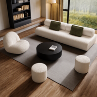 Canapé-lit moderne et créatif en tissu écologique, capitonné, pour salon, hôtel, emballé sous vide et compressé