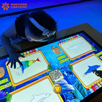 Jeu de dessin de Projection murale de table tactile interactive AR Alive pour enfants avec projecteur laser et construction en coque métallique