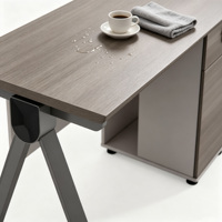 1 bureau d'employé, mobilier de bureau au style simple et moderne avec fonction de rangement par tiroirs