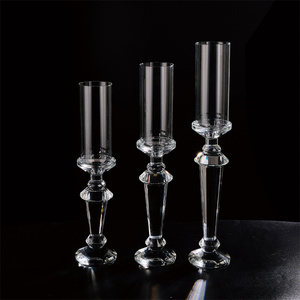 Artículos para el hogar portavelas de cristal pequeño favor portavelas de cristal transparente - Product Image 3