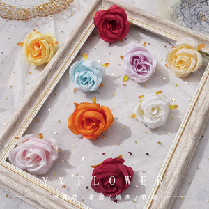 Yixuan Artificial Rose Head <b>Silk</b> <b>Flower</b> Wedding Home Decor Prop - Product Image 1