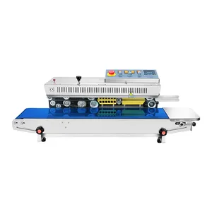 High Quality Automatic Continuous Plastic Sealing Machine Horizontal Stainless Steel Continuous Band Heat Sealer For Pe Pp