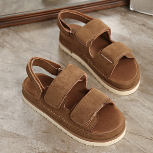 Women Summer New Large <b>Magic</b> <b>Tape</b> Thick-Soled Platform Beach Sandals Casual Open-Toe Roman Sandals - Product Image 3