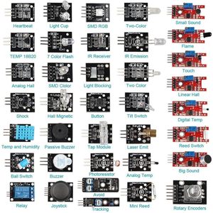Kit de modules de capteurs HiLetgo 37 en 1 pour Arduino Raspberry Pi, kit de démarrage pour projets robotiques avec divers capteurs et composants - Product Image 2