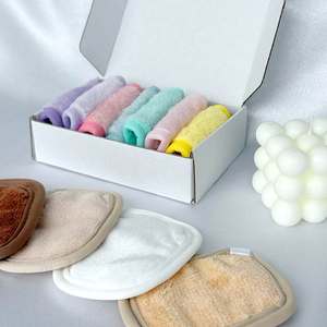 Tampons nettoyants pour le visage personnalisables <span class=keywords><strong>Démaquillant</strong></span> antibactérien en microfibre Serviette de maquillage en <span class=keywords><strong>bambou</strong></span> <span class=keywords><strong>lavable</strong></span> en machine - Product Image 5