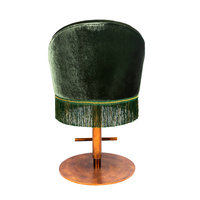 Tabouret de bar vintage en velours de luxe doré, réglable en hauteur, pivotant, avec garniture à franges pour bar à domicile, îlot de cuisine