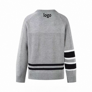 Custom LOGO <strong>Men</strong> Cotton Sweater Casual Embroidered Knitwear Pullover Football <strong>Jumper</strong> <strong>V</strong> <strong>Neck</strong> Knitted Jersey Spring Quick Pattern - Product Image 3