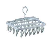 Séchoir rotatif double barre à 360 degrés, multi-pinces, pour vêtements, sous-vêtements et chaussettes, pliable, pour la maison, vente en gros