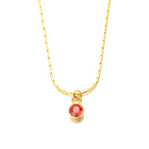 Collier chaîne en acier inoxydable <span class=keywords><strong>plaqué</strong></span> <span class=keywords><strong>or</strong></span> 18 carats délicat, bijoux tendance, pendentif pierre de naissance de décembre, collier pour femmes - Product Image 5