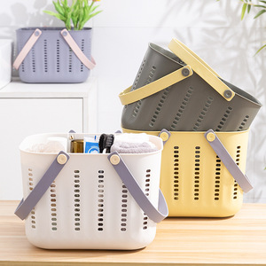 Cesta de almacenamiento de artículos de tocador de baño de estudiante hueco portátil cesta de baño suave de plástico grueso para dormitorio <span class=keywords><strong>farmacia</strong></span> doméstica - Product Image 1