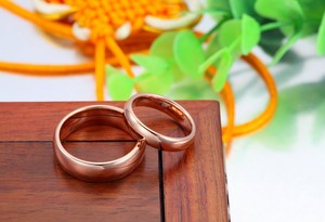 CHENG JEWELERS Bagues de mariage en carbure de tungstène plaqué or rose 6 mm, bijoux de mode 2 mm-8 mm pour <span class=keywords><strong>alliance</strong></span> - Product Image 2