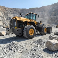 Chargeuse sur pneus SDLG L968F d'occasion, capacité nominale de 6 tonnes, godet de 3,5 m³, moteur Weichai, pour le chargement de pierres dans les carrières et mines.